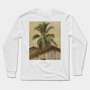 Palm Trees and Housetops, Ecuador by Frederic Edwin Church Long Sleeve T-Shirt